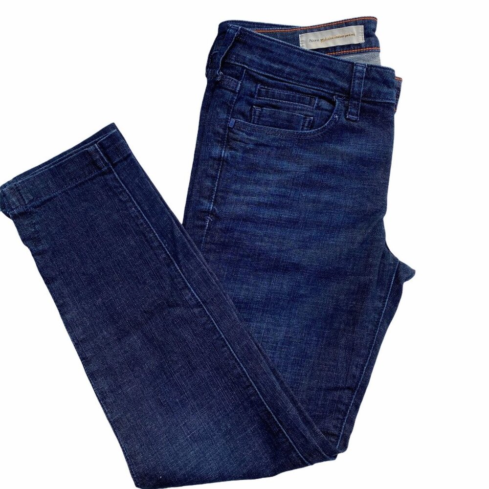 Pilcro and the Letterpress Womens Jeans Size 27 Fit Stet Dark Wash Cotton - Picture 1 of 15